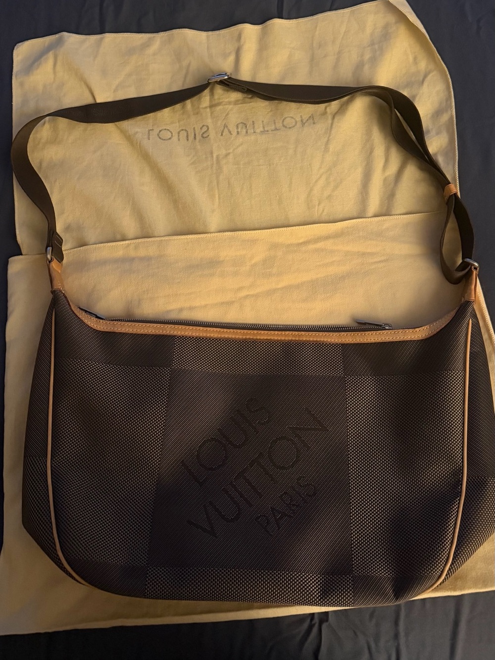 Louis Vuitton Dark Brown & Tan Messenger Bag